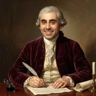 AI portrait of a man styled in the 1776 Revolutionary founding era, 250 Years of America 4th of July photo