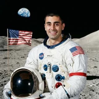 AI portrait of a man styled in the 1960s Apollo space race era, 250 Years of America 4th of July photo