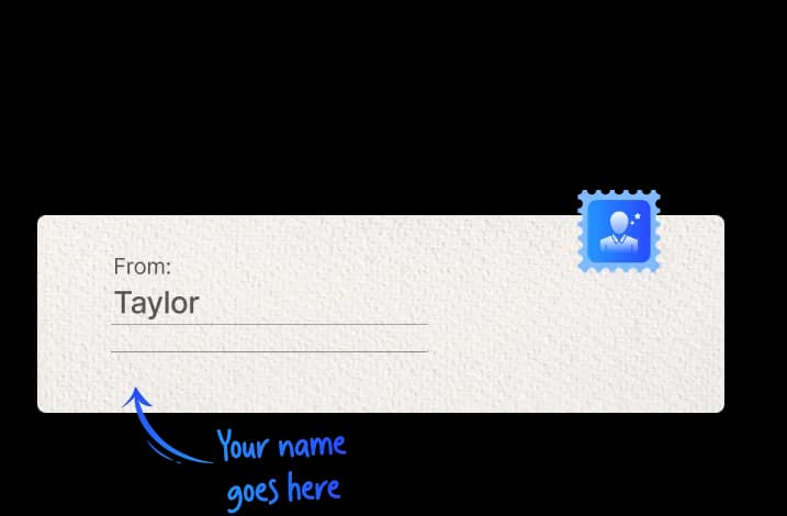 Gift card envelope foreground