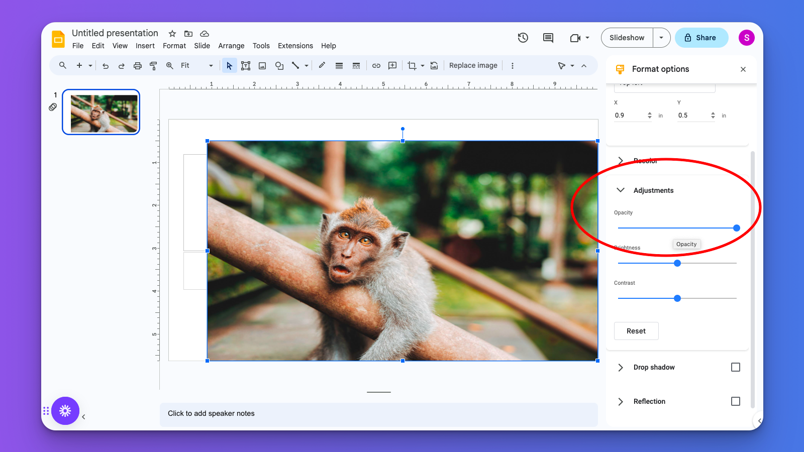 Removing Background from an image in Google Slides