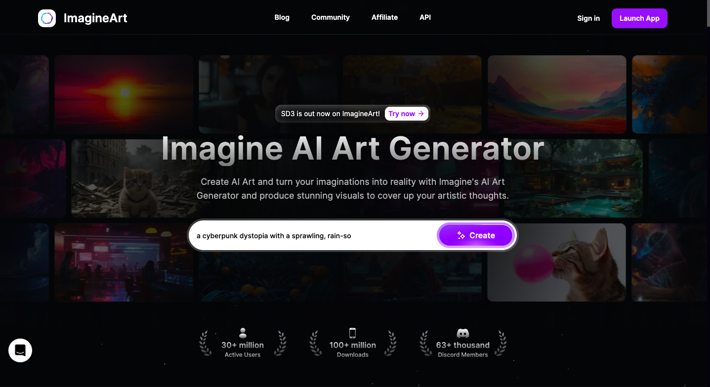 Just input the words to describe your image and Midjourney will generate AI art for you