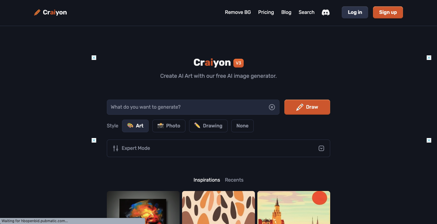 Craiyon is a free access AI art generator tool