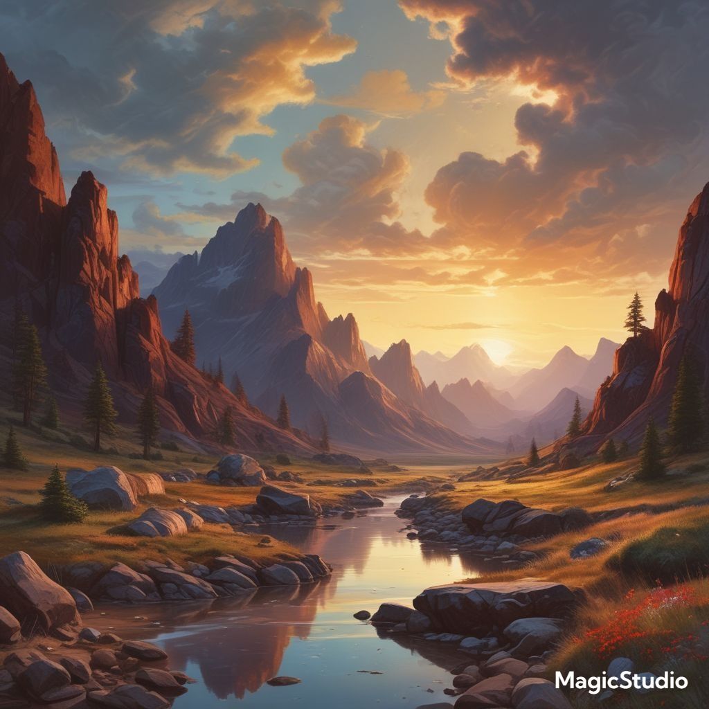 An AI-generated image of a scenary created by Magic Studio