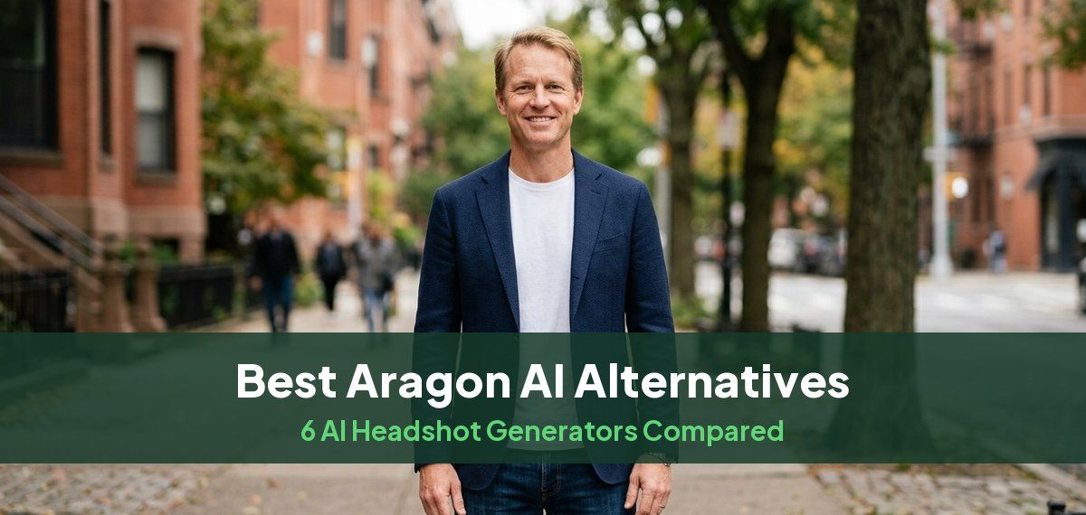 A smiling man in a navy blazer on a tree-lined city street, for a guide to the best Aragon AI alternatives