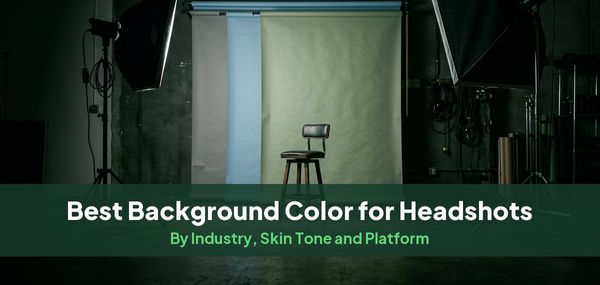 Gray, blue and sage green backdrop rolls in a photo studio, for a guide to headshot backgrounds