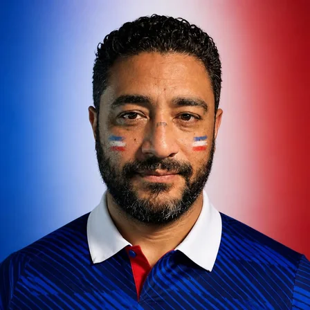 France soccer fan — Portrait AI photo