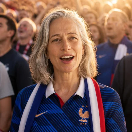 France soccer fan photo — Stadium style